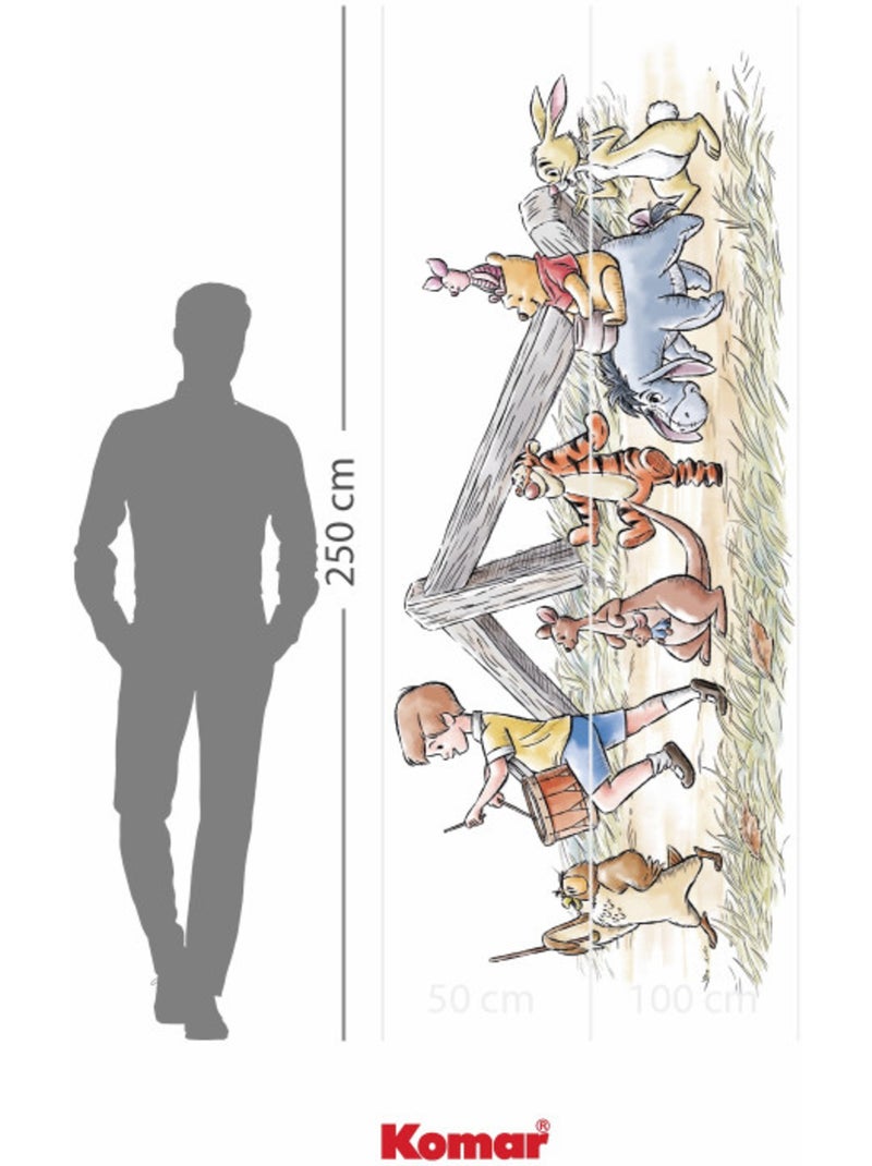 Papier peint panoramique - Disney Winnie l'ourson Walk Along Another Path - Taille: 250 x 100 cm Multicolore - Kiabi