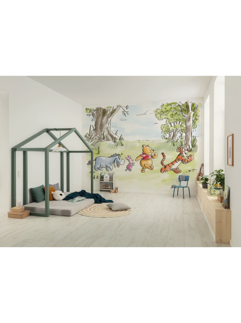 Papier peint panoramique - Disney Winnie l'ourson Walk Together - Taille: 300 x 250 cm Multicolore - Kiabi