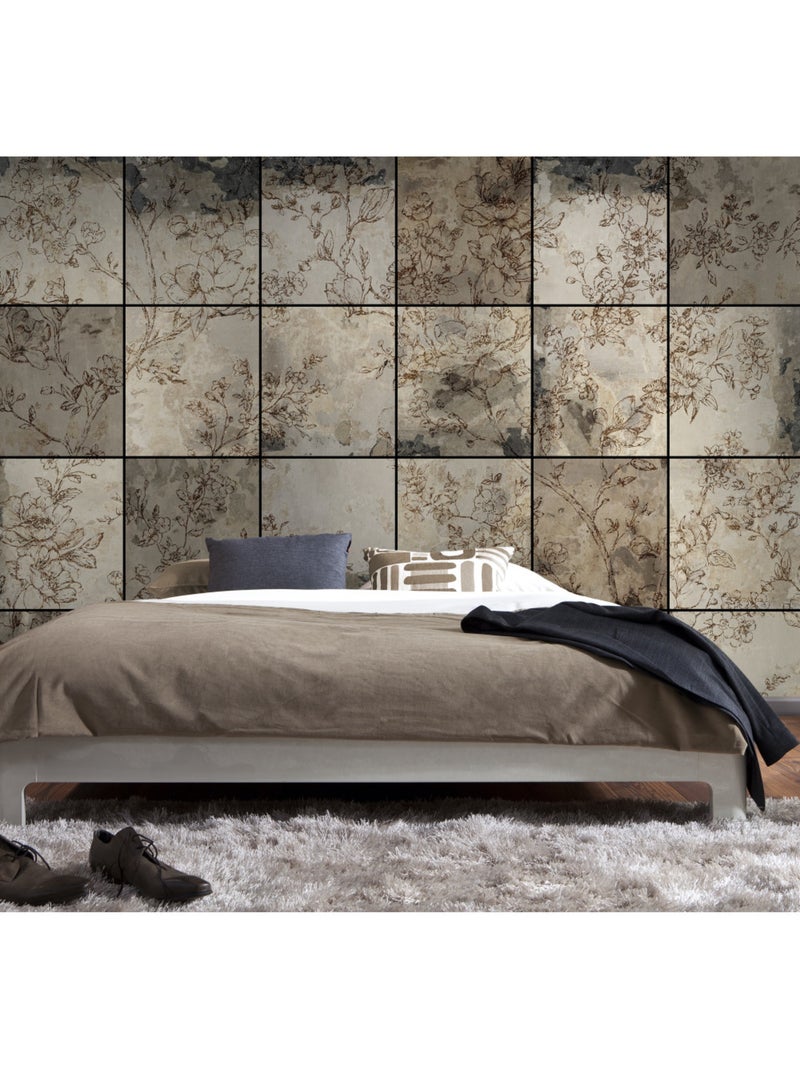 Papier peint panoramique - emboss - taille: 300 x 280 cm Multicolore - Kiabi