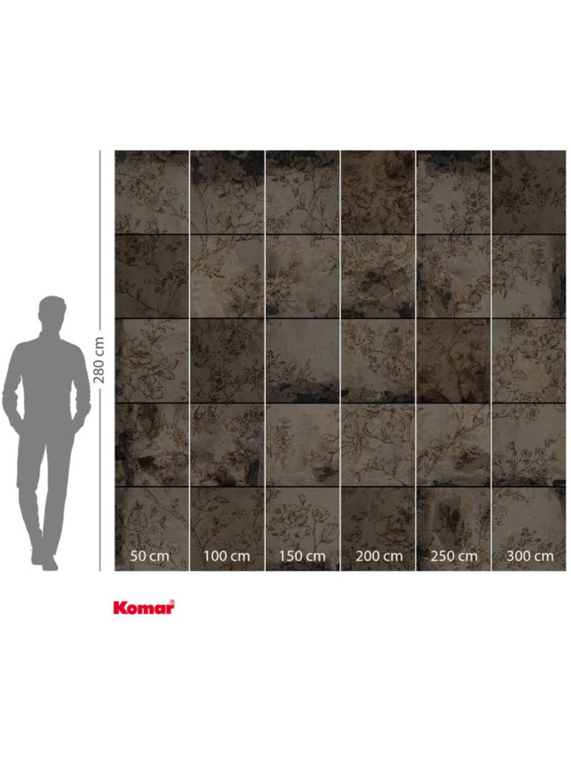 Papier peint panoramique - emboss - taille: 300 x 280 cm Multicolore - Kiabi