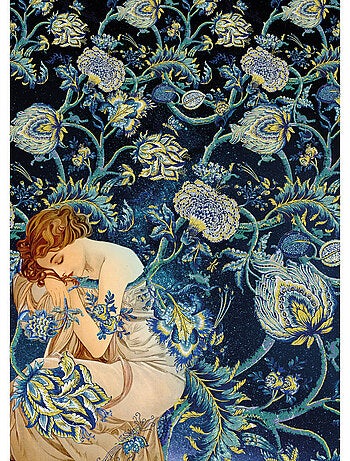 Papier peint panoramique - femme d'or - taille: 200 x 280 cm