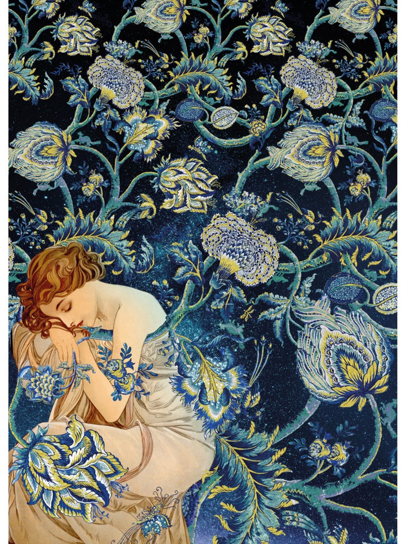 Papier peint panoramique - femme d'or - taille: 200 x 280 cm Multicolore - Kiabi