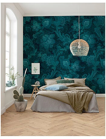 Papier peint panoramique - fleurs de nuit - taille: 400 x 280 cm