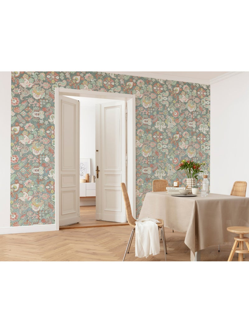 Papier peint panoramique - fleurs d'océan - taille: 400 x 280 cm Multicolore - Kiabi