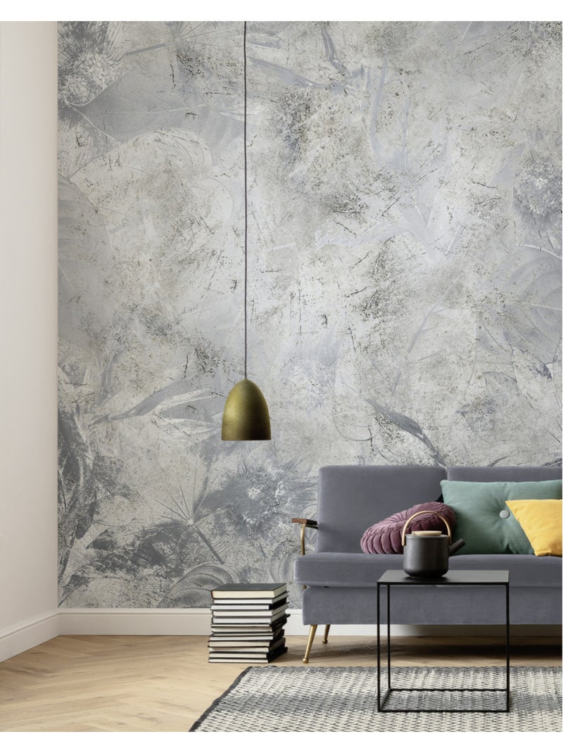 Papier peint panoramique - flower fossil - taille: 200 x 280 cm Multicolore - Kiabi