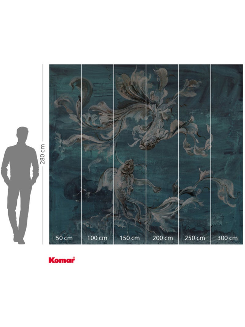 Papier peint panoramique - flux - taille: 300 x 280 cm Multicolore - Kiabi
