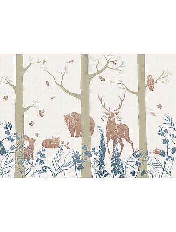 Papier peint panoramique - forest animals - taille: 400 x 280 cm