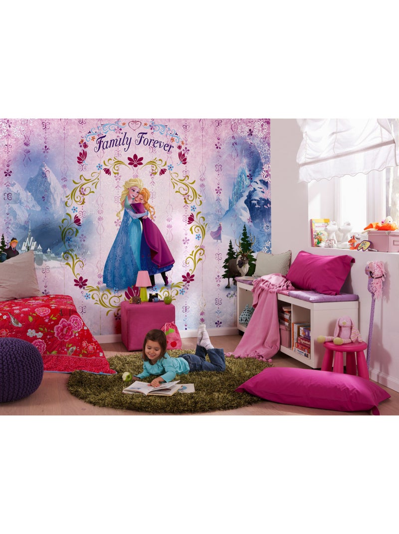 Papier peint panoramique - frozen family forever - taille: 400 x 260 cm Multicolore - Kiabi