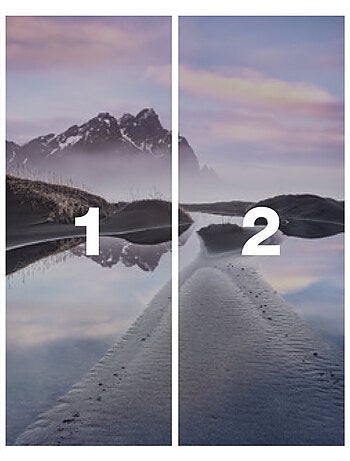 Papier peint panoramique - glowing vestrahorn - taille: 200 x 250 cm