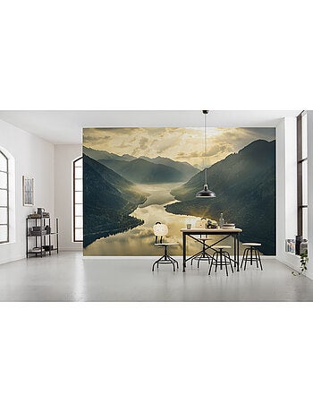 Papier peint panoramique - gold mountains - taille: 400 x 250 cm
