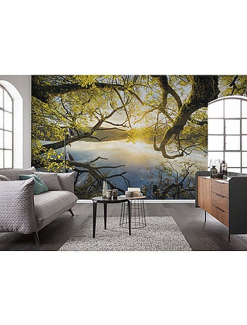Papier peint panoramique - golden embrace - taille: 400 x 250 cm