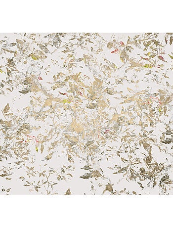 Papier peint panoramique - golden feathers - taille: 300 x 280 cm