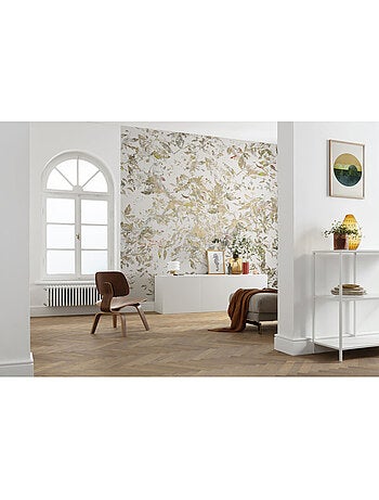 Papier peint panoramique - golden feathers - taille: 300 x 280 cm
