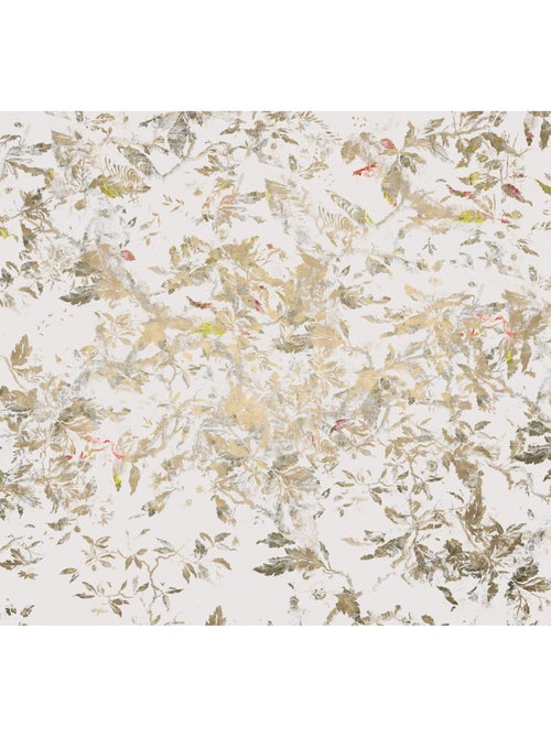 Papier peint panoramique - golden feathers - taille: 300 x 280 cm - Kiabi