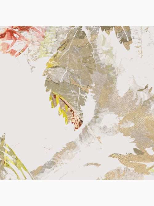 Papier peint panoramique - golden feathers - taille: 300 x 280 cm - Kiabi