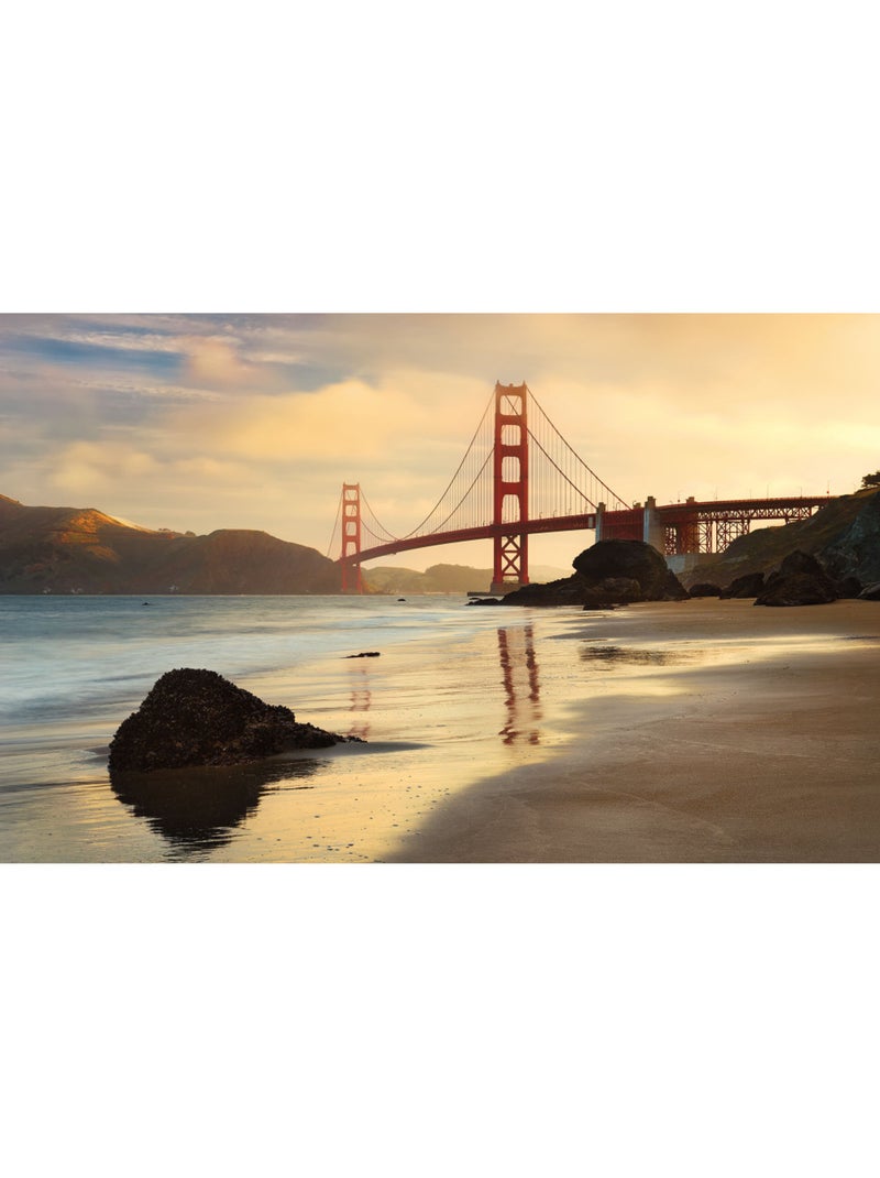 Papier peint panoramique - golden gate - taille: 400 x 250 cm Multicolore - Kiabi