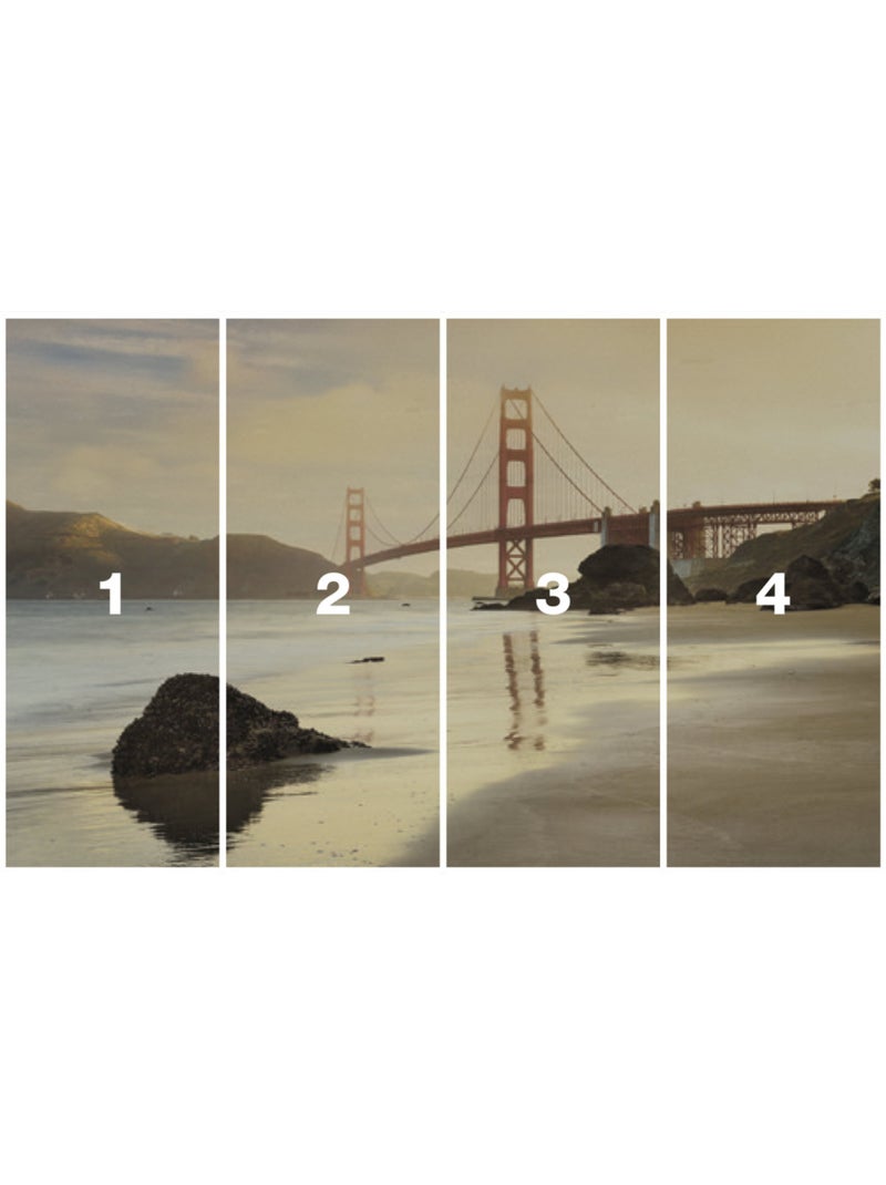 Papier peint panoramique - golden gate - taille: 400 x 250 cm Multicolore - Kiabi