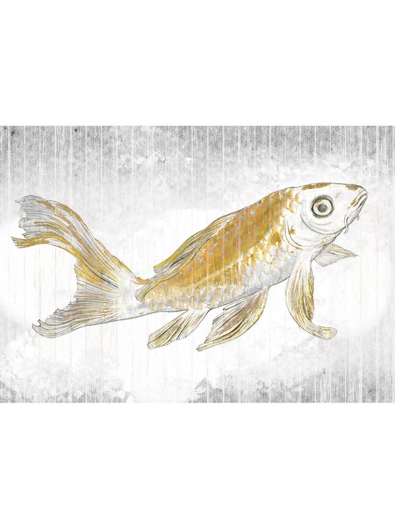 Papier peint panoramique - golden koi - taille: 400 x 280 cm Multicolore - Kiabi