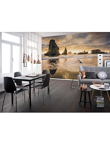 Papier peint panoramique - golden stacks - taille: 400 x 250 cm
