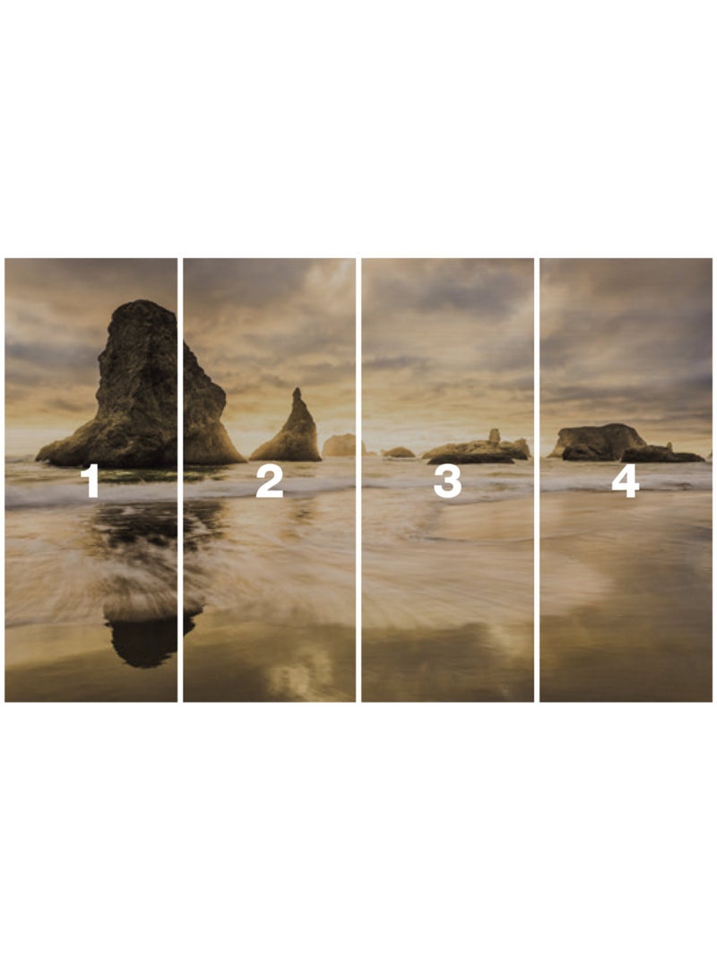 Papier peint panoramique - golden stacks - taille: 400 x 250 cm Multicolore - Kiabi