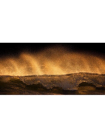 Papier peint panoramique - golden wave - taille: 200 x 100 cm