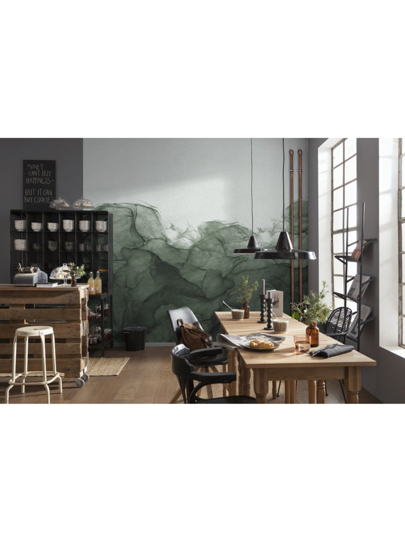Papier peint panoramique - green dust - taille: 300 x 280 cm Multicolore - Kiabi