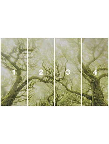 Papier peint panoramique - green fire - taille: 400 x 250 cm