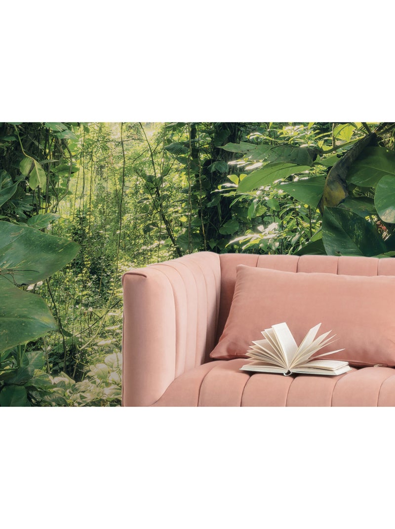 Papier peint panoramique - green leaves - taille: 450 x 280 cm Multicolore - Kiabi