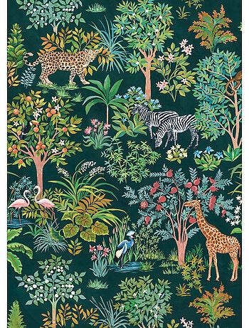 Papier peint panoramique - happy jungle - taille: 200 x 280 cm