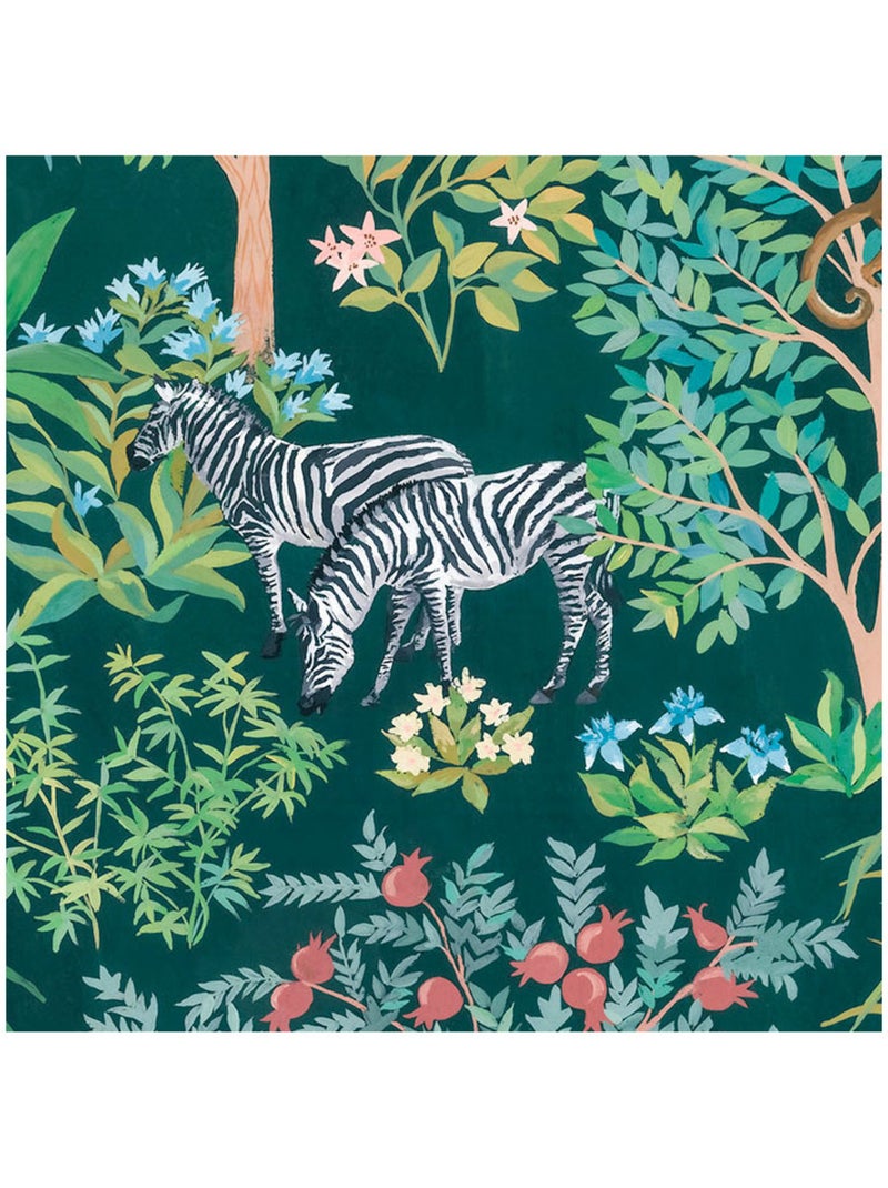 Papier peint panoramique - happy jungle - taille: 200 x 280 cm Multicolore - Kiabi