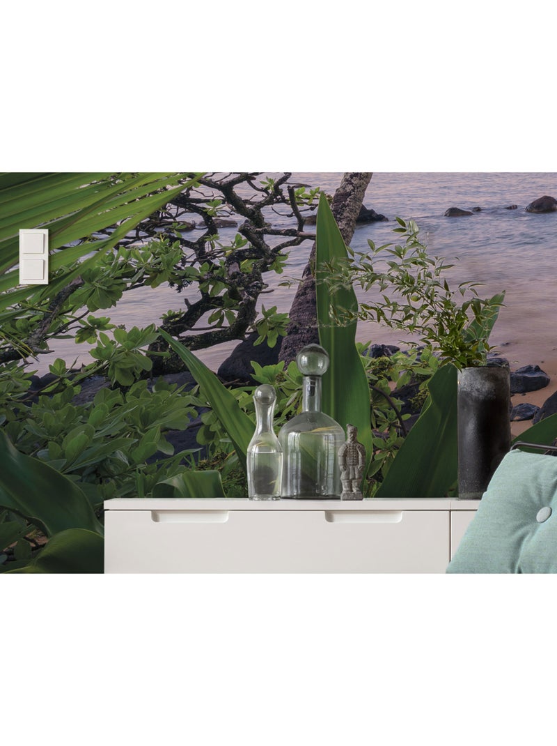 Papier peint panoramique - hawaiian dreams - taille: 450 x 280 cm Multicolore - Kiabi