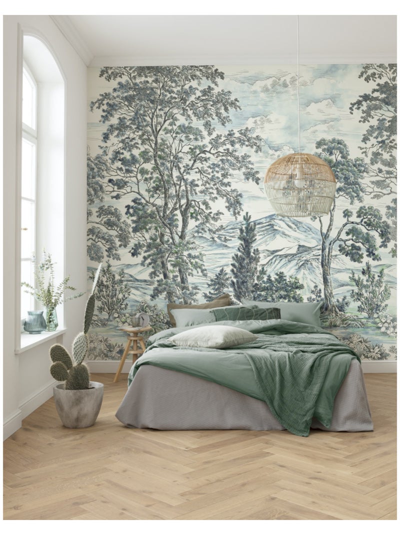 Papier peint panoramique - highland trees - taille: 250 x 280 cm Multicolore - Kiabi