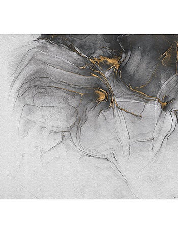 Papier peint panoramique - ink gold flow - taille: 300 x 280 cm