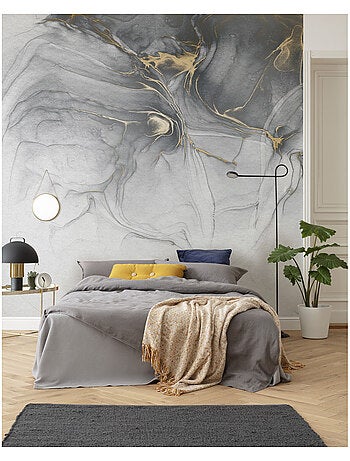 Papier peint panoramique - ink gold fluid - taille: 300 x 280 cm