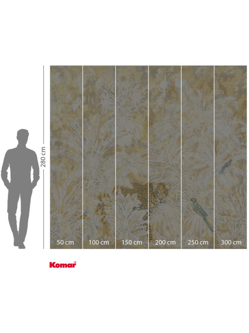 Papier peint panoramique - jungle maze - taille: 300 x 280 cm Multicolore - Kiabi
