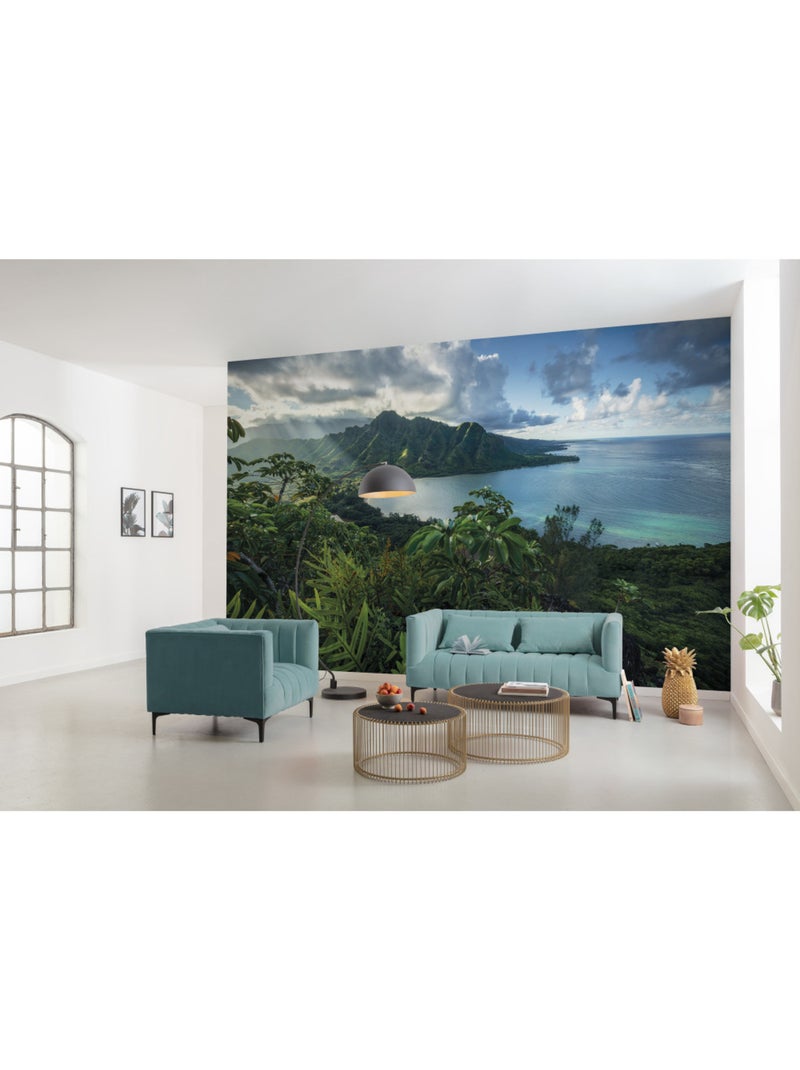 Papier peint panoramique - jurassic island - taille: 450 x 280 cm Multicolore - Kiabi