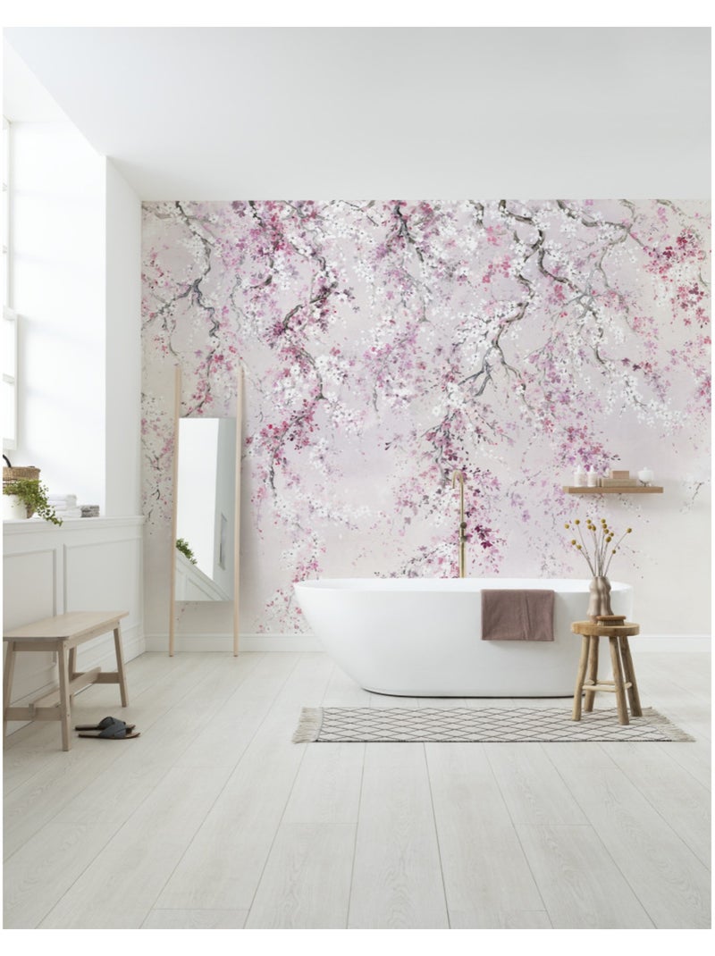 Papier peint panoramique - kirschblüten - taille: 300 x 280 cm Multicolore - Kiabi