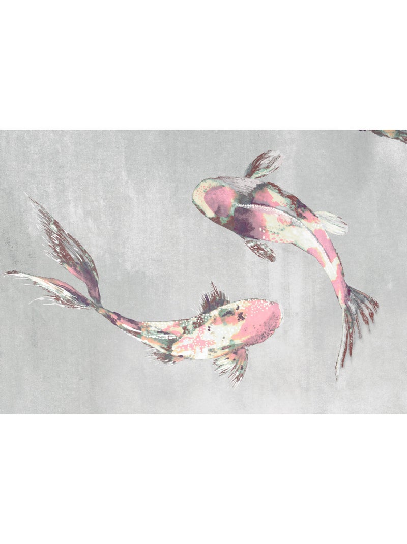 Papier peint panoramique - koi - taille: 300 x 280 cm Multicolore - Kiabi
