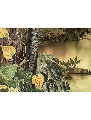 Papier peint panoramique - lac tropical - taille: 400 x 270 cm