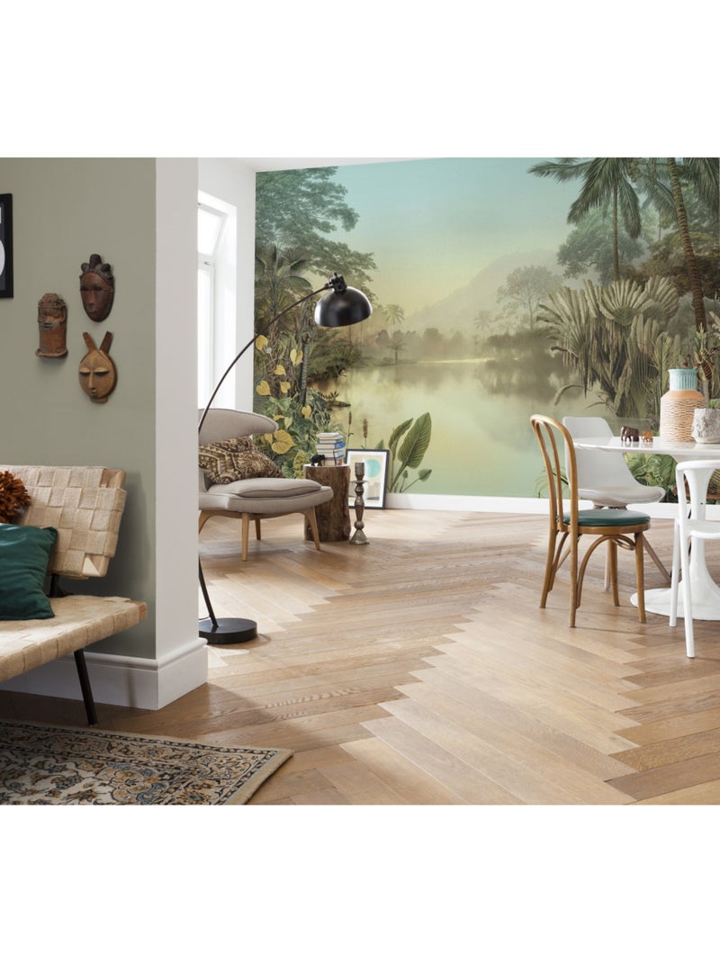 Papier peint panoramique - lac tropical - taille: 400 x 270 cm Multicolore - Kiabi