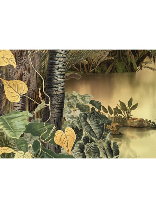Papier peint panoramique - lac tropical - taille: 400 x 270 cm - Kiabi