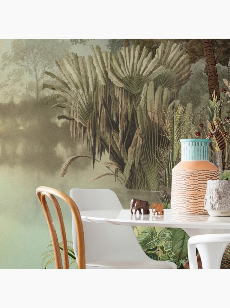 Papier peint panoramique - lac tropical - taille: 400 x 270 cm Multicolore - Kiabi