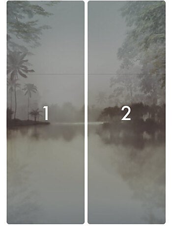 Papier peint panoramique - lac tropical pure - taille: 200 x 280 cm