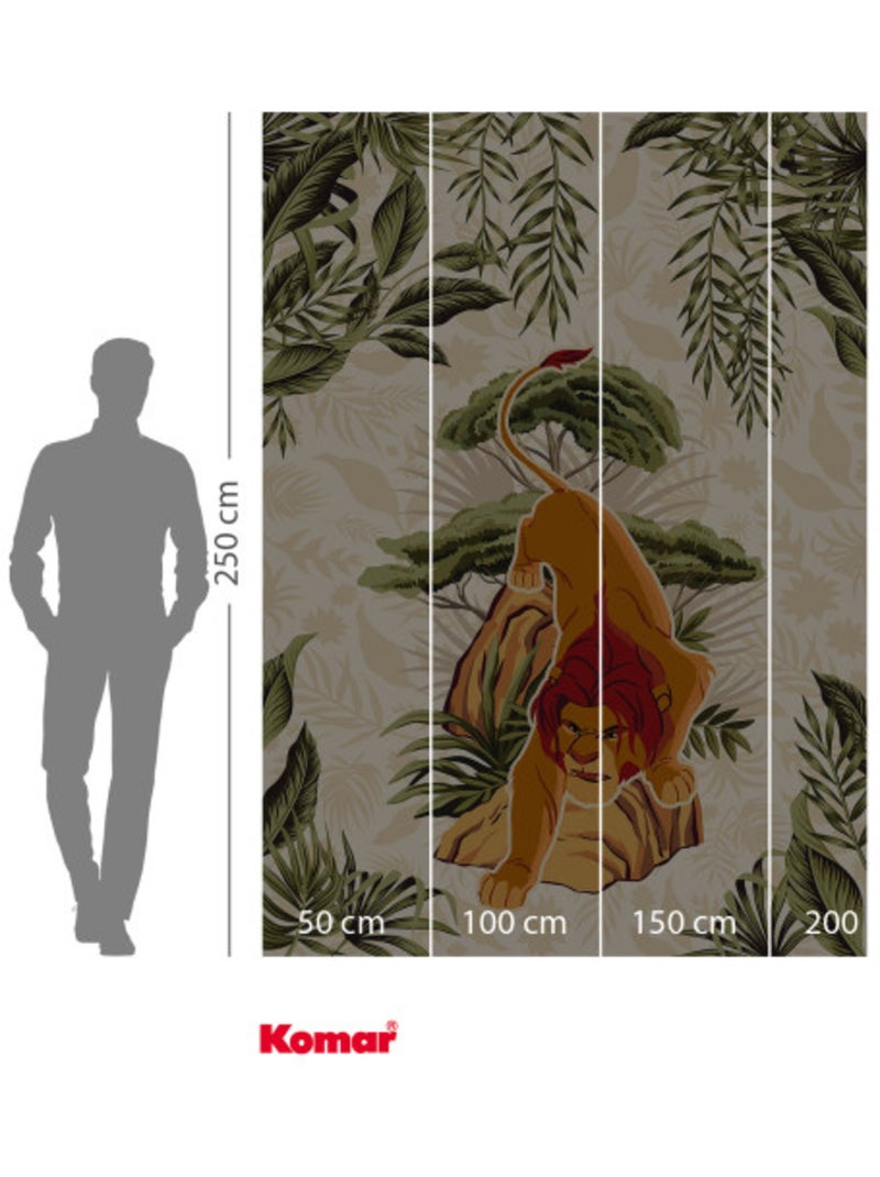 Papier peint panoramique - Le Roi Lion Long Live The King - Taille: 200 x 280 cm Multicolore - Kiabi