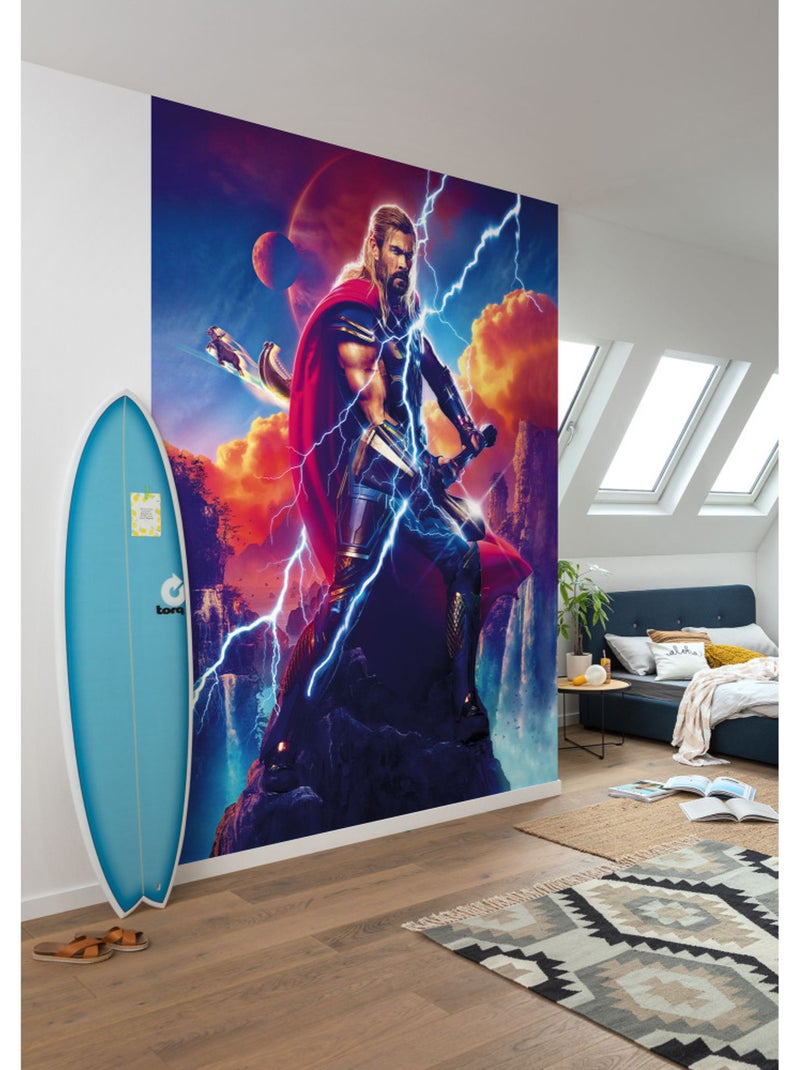 Papier peint panoramique - love and thunder adventure - taille: 200 x 250 cm Multicolore - Kiabi