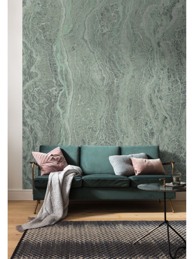 Papier peint panoramique - marble mint - taille: 200 x 280 cm Multicolore - Kiabi