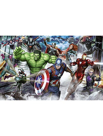 Papier peint panoramique - marvel avengers assemble - taille: 400 x 250 cm