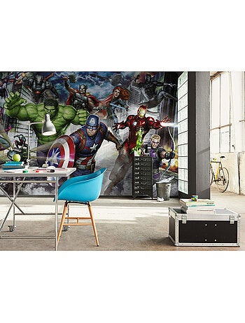 Papier peint panoramique - marvel avengers assemble - taille: 400 x 250 cm