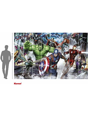 Papier peint panoramique - marvel avengers assemble - taille: 400 x 250 cm