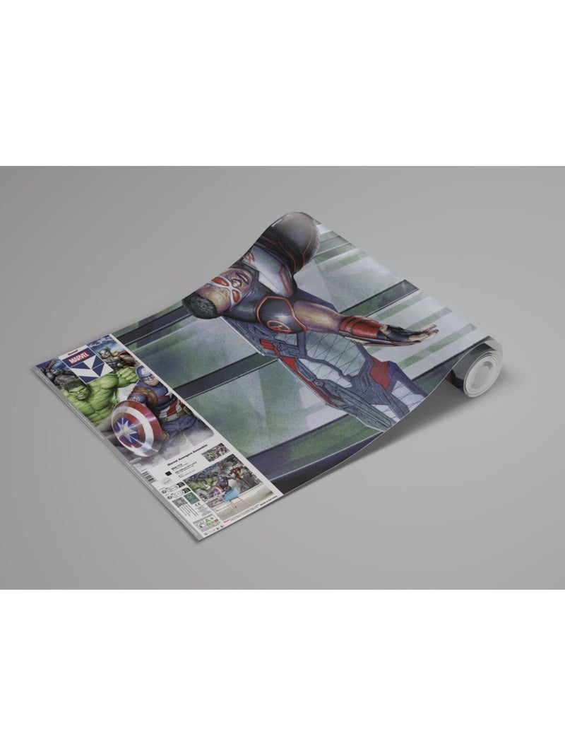 Papier peint panoramique - marvel avengers assemble - taille: 400 x 250 cm Multicolore - Kiabi